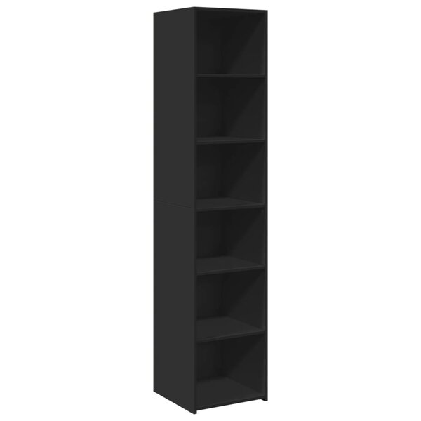 vidaXL Buffet haut noir 40x41x185 cm bois d'ingénierie