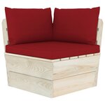 vidaXL Canapé palette à 3 places de jardin avec coussins Bois d'épicéa