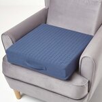 Coussin d'assise déhoussable en coton  Bleu marine - HOMESCAPES