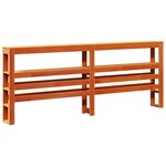 vidaXL Cadre de lit et tête de lit cire marron 200x200 cm bois de pin
