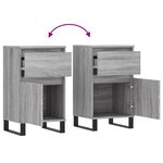vidaXL Buffets 2 Pièces sonoma gris 40x35x70 cm bois d'ingénierie