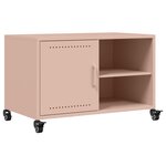 vidaXL Meuble TV rose 68x39x43 5 cm acier laminé à froid