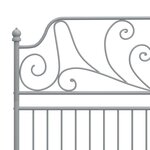 vidaXL Cadre de lit sans matelas gris métal 160x200 cm