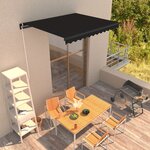 vidaXL Auvent manuel rétractable 350x250 cm Anthracite