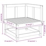 vidaXL Canapé d'angle de jardin marron miel bois de pin solide