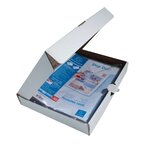 Etui Carton De 100 Pochettes Coin Stop Doc Polypropylène Lisse 11/100e - A4 - Cristal - Exacompta