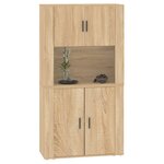 vidaXL Buffet haut Chêne sonoma Bois d'ingénierie