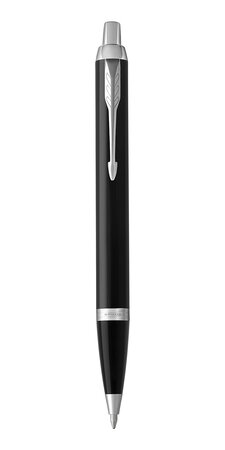 PARKER IM Stylo bille  laque noire  recharge bleue pointe moyenne  Coffret cadeau