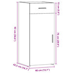 vidaXL Buffet chêne fumé 40x42 5x93 cm bois d'ingénierie