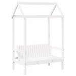 vidaXL Ensemble de lit et de banc avec toit 90x190 cm bois massif pin