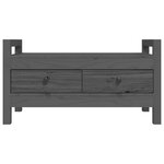 vidaXL Banc d'entrée Gris 80x40x43 cm Bois de pin massif