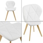 Lot de 2 chaises similicuir 81 x 57 x 49 cm blanc 03_0006756