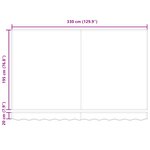 vidaXL Tissu de remplacement pour store 3.5x2 m vert et blanc