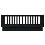 vidaXL Lit de jour Noir 90x190 cm Bois de pin massif
