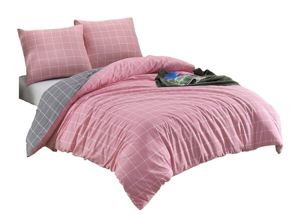 Parure de lit rose TRENDY 240 x 220 cm