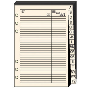 Recharge Accessoires Organiseur REPERTOIRE TEL Timer 17 Ivoire 10 x 17 cm QUOVADIS