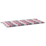 vidaXL Coussin de banc de jardin motif à carreaux rouges 100x50x3cm