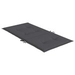 vidaXL Coussins de chaise de jardin à dossier bas lot de 6 anthracite