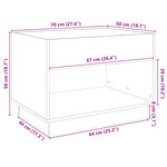 vidaXL Table basse avec LED infini sonoma gris 70x50x50 cm