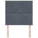 vidaXL Tête de lit design blocs de diamant gris foncé 90 cm velours