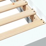 vidaXL Cadre de lit Blanc 140x190 cm bois d'ingénierie