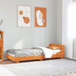 vidaXL Cadre de lit sans matelas cire marron 90x200 cm bois pin massif
