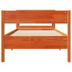 vidaXL Cadre de lit sans matelas cire marron 75x190 cm bois pin massif