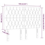 vidaXL Tête de lit à LED Taupe 160x7x118/128 cm Tissu