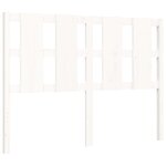 vidaXL Cadre de lit avec tête de lit blanc 120x200 cm bois massif