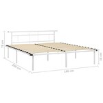 vidaXL Cadre de lit Blanc Métal 180x200 cm
