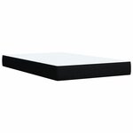 vidaXL Sommier à lattes de lit avec matelas Noir 100x200 cm Tissu