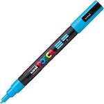 Marqueur pointe conique fine pc3m 0 9 - 1 3mm bleu clair x 12 POSCA