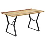 vidaXL Table à manger 140x80x76 cm Bois de récupération massif