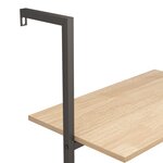 vidaXL Étagère inclinée à 4 niveaux Marron clair et noir 64x35x152 5cm