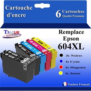 6x Cartouches compatibles avec Epson 604 XL pour Epson WorkForce WF-2910DWF WF-2930DWF WF-2935DWF WF-2950DWF