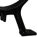 vidaXL Pied de banc 2 Pièces Cadre en O Fonte