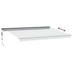 vidaXL Auvent rétractable automatique anthracite et blanc 500x350 cm
