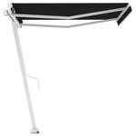 vidaXL Auvent manuel rétractable sur pied 300x250 cm Anthracite