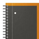 NOTEBOOK A4+ spiralé 160 pages lignée 6 mm orange OXFORD