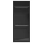vidaXL Garde-robe noir 80x50x200 cm bois d'ingénierie