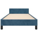 vidaXL Cadre de lit avec tête de lit Bleu foncé 80x200 cm Velours