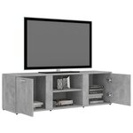 vidaXL Meuble TV Gris béton 120x34x37 cm Bois d’ingénierie