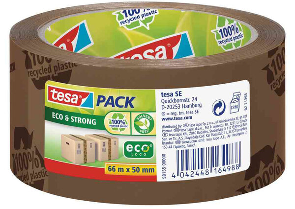 Tesapack ruban adhésif emballage eco & strong 50 mm x 66 m tesa