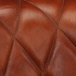 vidaXL Chaise cabriolet marron cuir véritable bois de manguier massif
