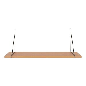 Etagère murale chêne et noir 80 x 29 cm