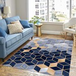 Tapis d'intérieur LUXE 120 x 180 cm - Bleu