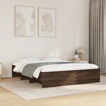 vidaXL Cadre de lit sans matelas chêne marron 150x200 cm