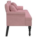 vidaXL Banc avec coussins rose 120 5x65x75 cm velours