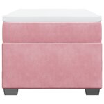 vidaXL Sommier à lattes de lit avec matelas Rose 100x200 cm Velours