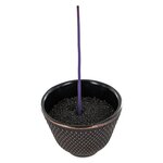 Porte-encens coupelle en fonte Zen noir et doré